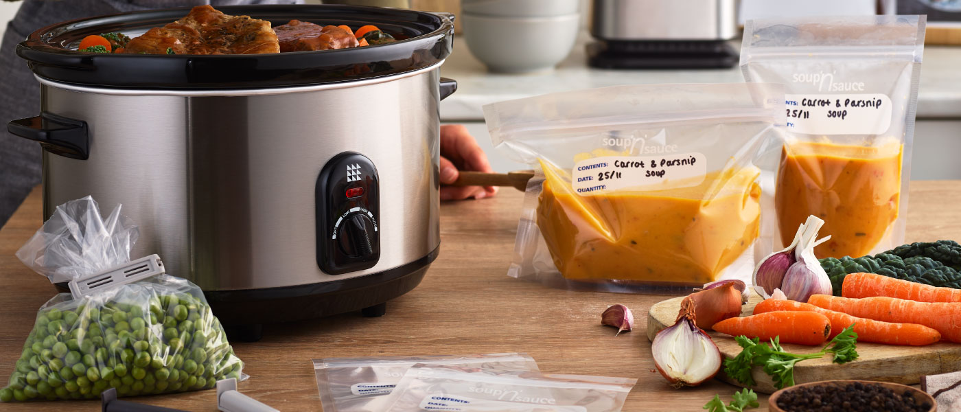 Food bags and cooker from Lakeland brand