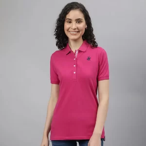 Woman wearing pink Beverly Hills Polo Club twist top