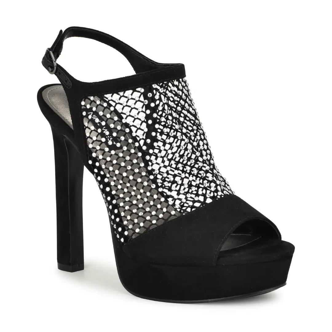 Nine West Black Fancy Heels