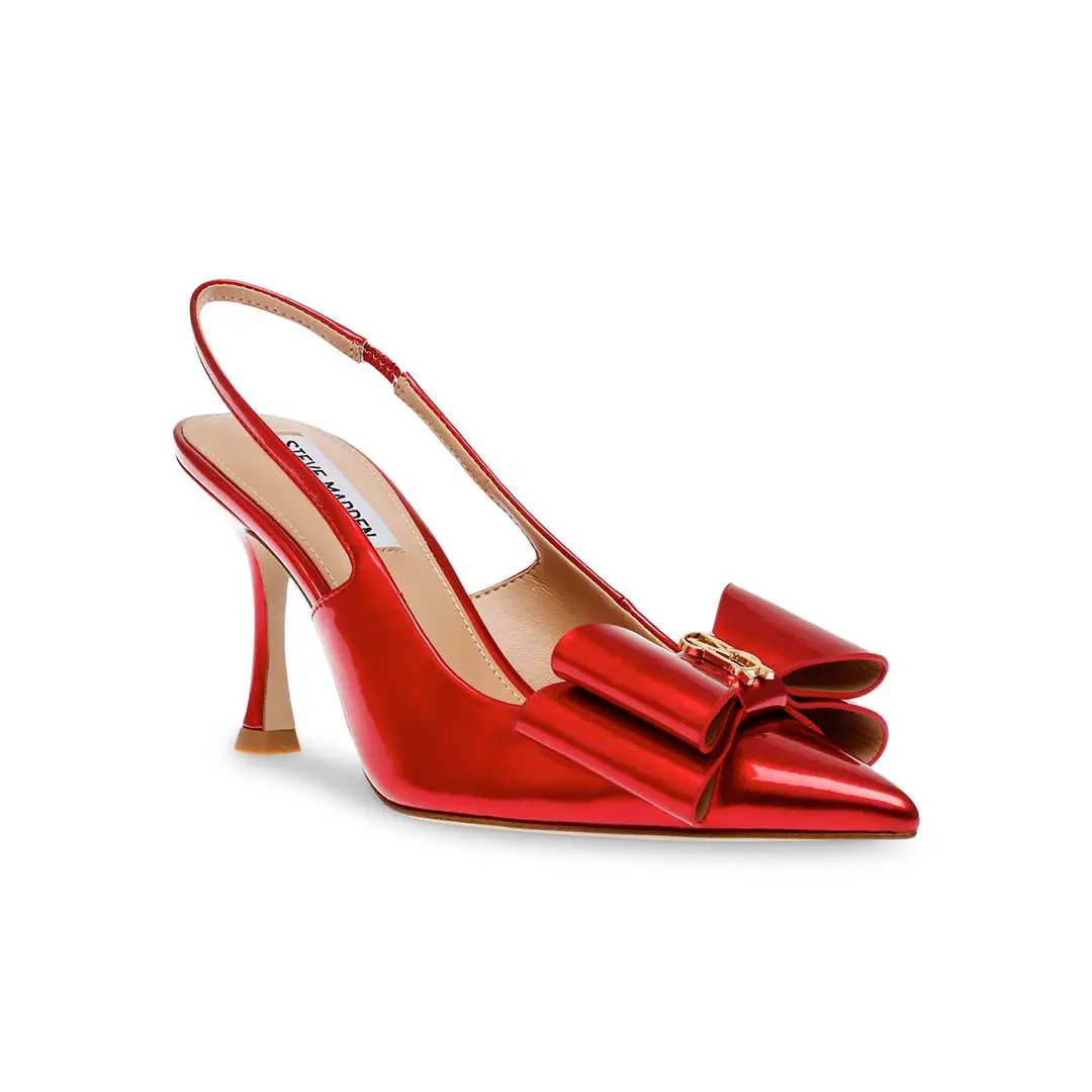 Steve Madden Red Heels with chic bow accents