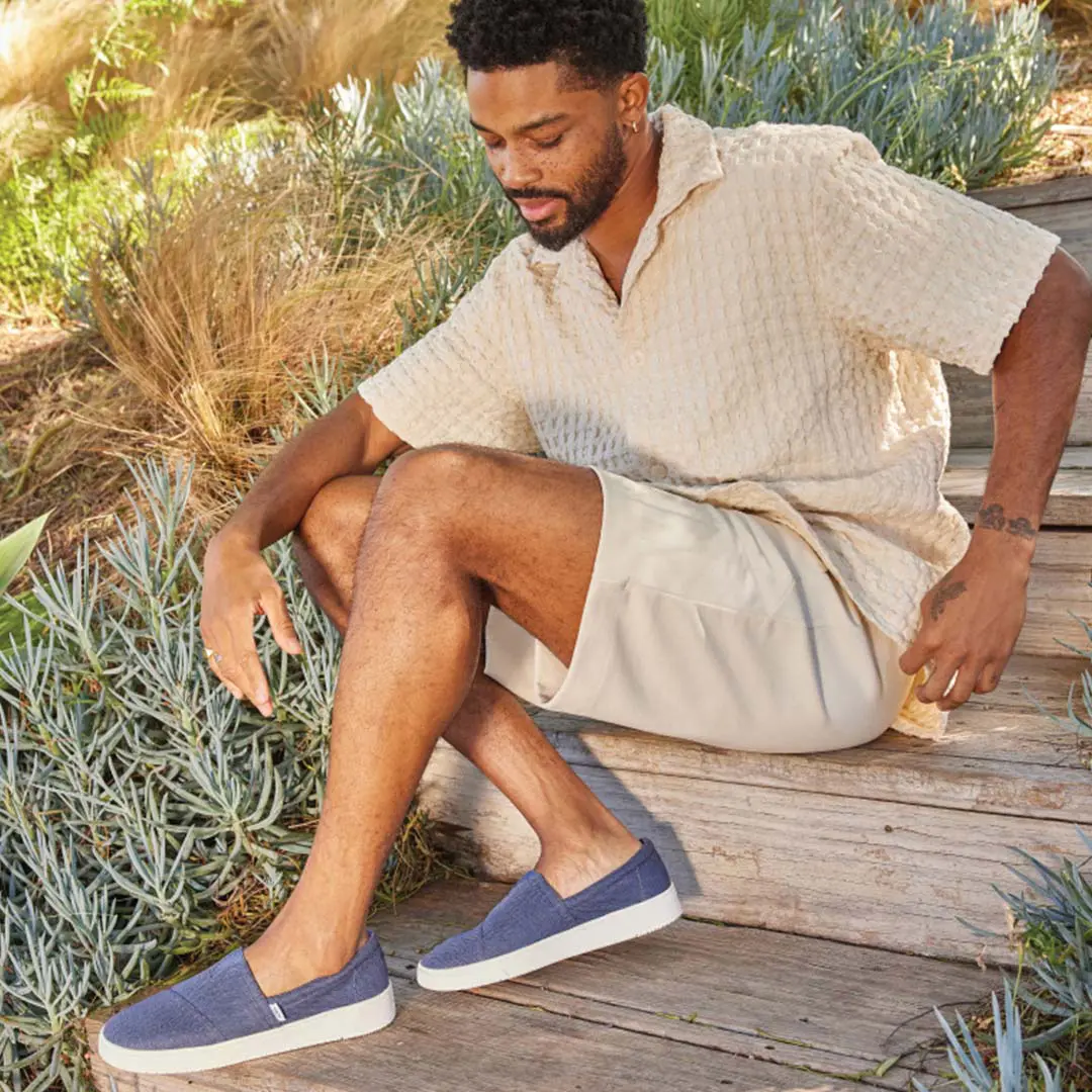 Blue Suede Loafers from TOMS