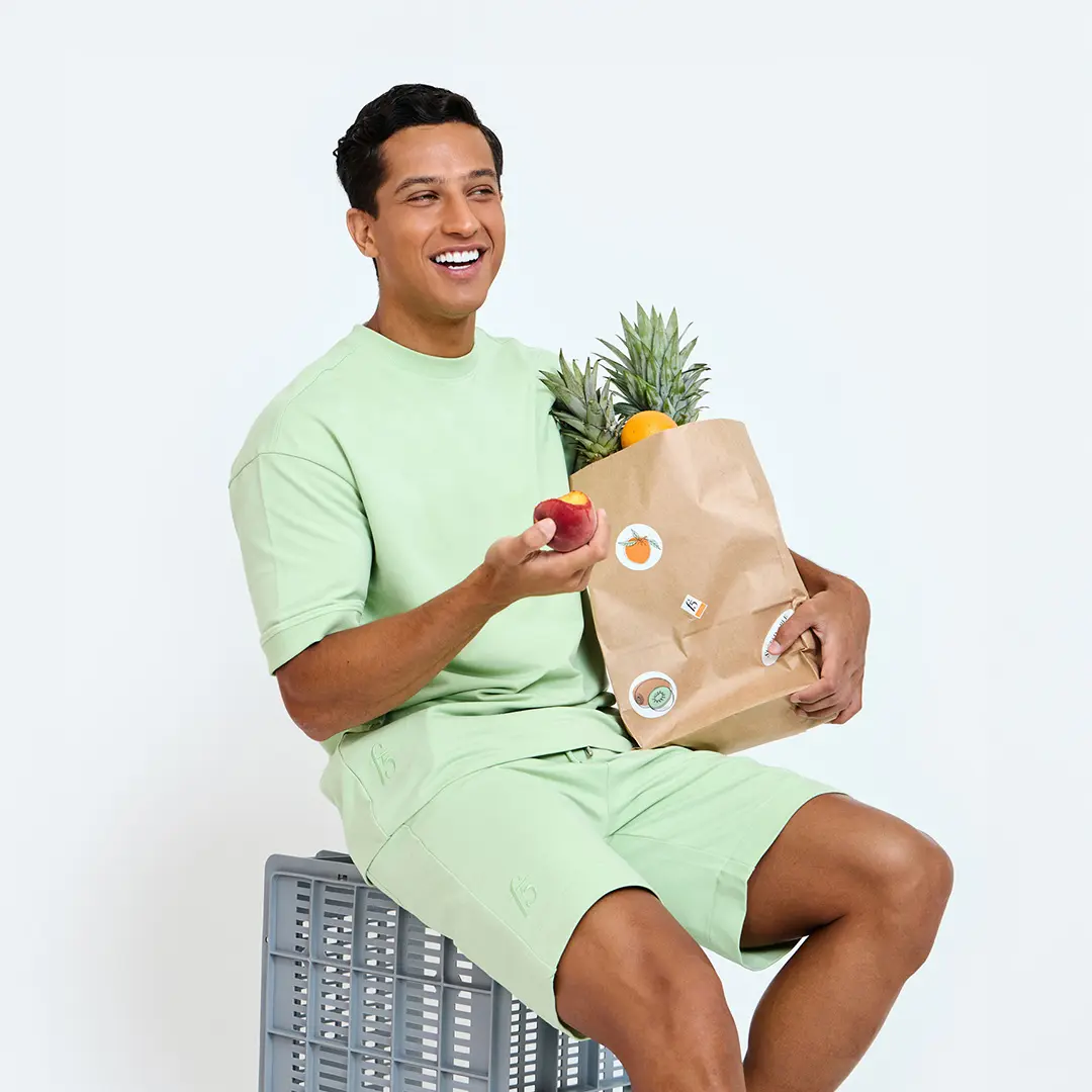 Lime Green Straight Shorts and Shirt Set for Males from F5