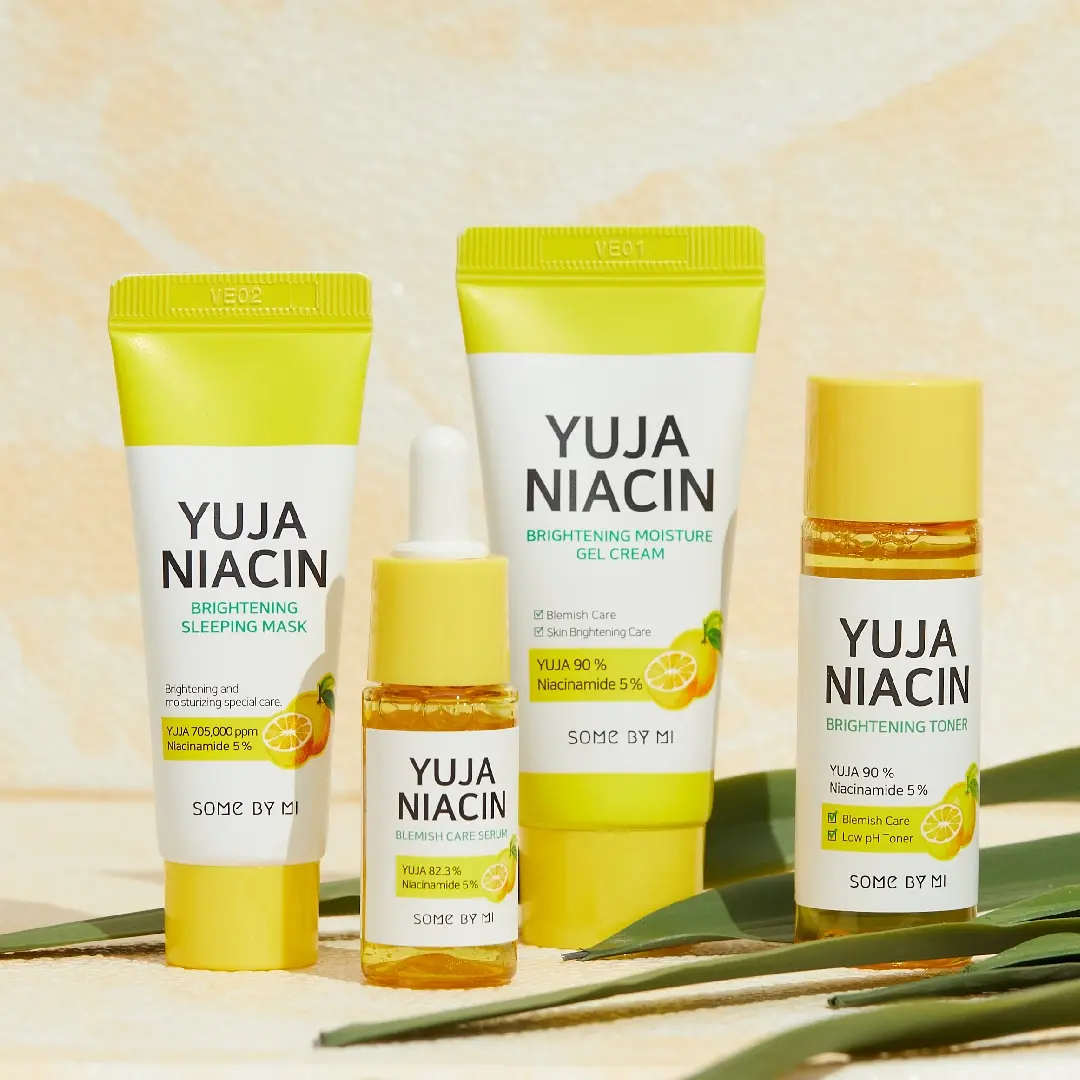 6thStreet.com’s YUJA NIACIN Brightening Toner, Moisture Gel, Sleeping Mask, and Serum