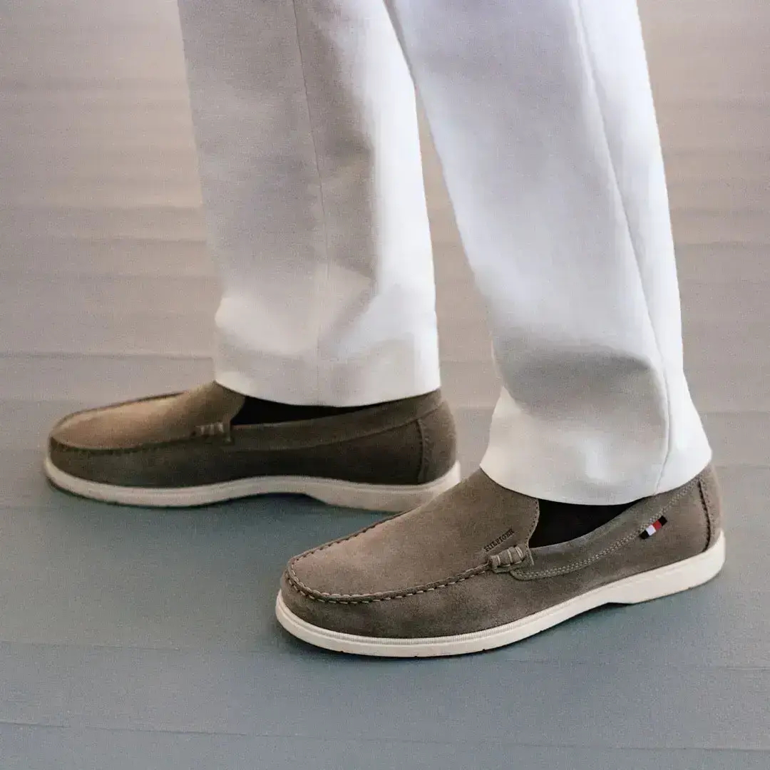 Tommy Hilfiger’s Deep Taupe Loafers for Men