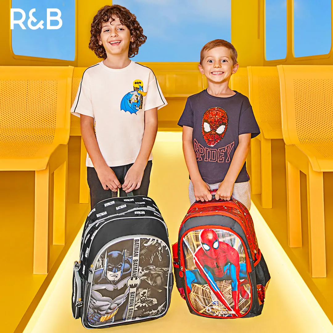 R&B Batman and Spiderman kids' backpacks