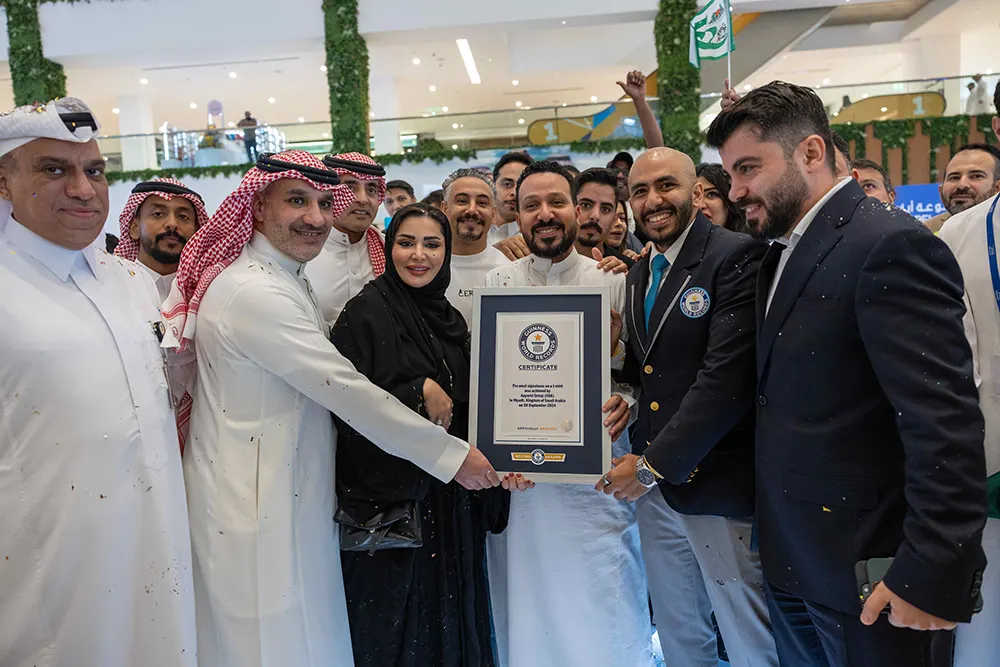 Apparel Group Sets New Guinness World Record for Most Signatures on a T