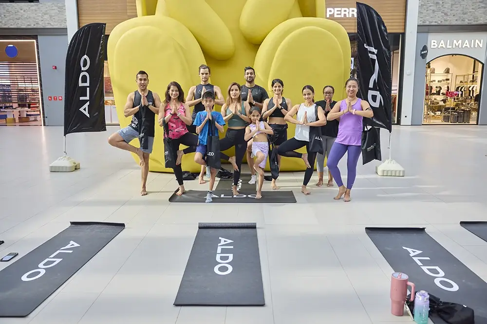 ALDO Hosted a Yoga Session as part of the Dubai Fitness Challenge at Dubai Hills Mall