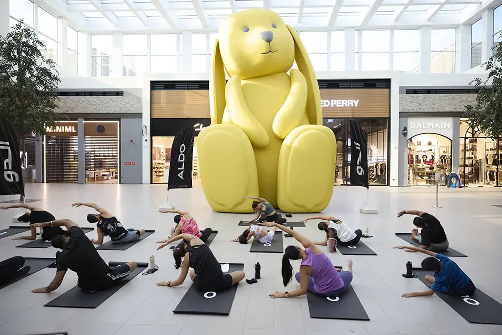 ALDO Hosted a Yoga Session as part of the Dubai Fitness Challenge at Dubai Hills Mall