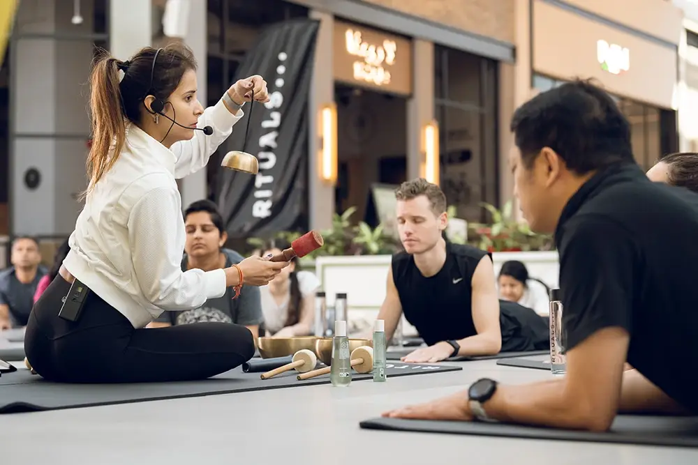 Rituals Hosted a Sound Healing Session as part of the Dubai Fitness Challenge at Dubai Hills Mall